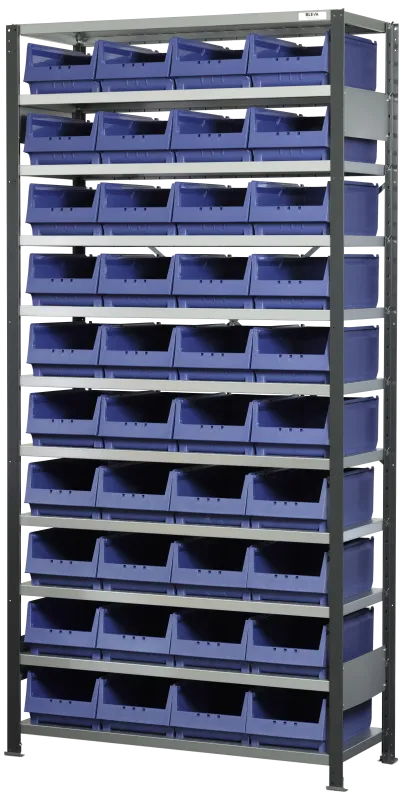 Plukkereol L1 210×100×40cm, 40 grå 3068 kasser