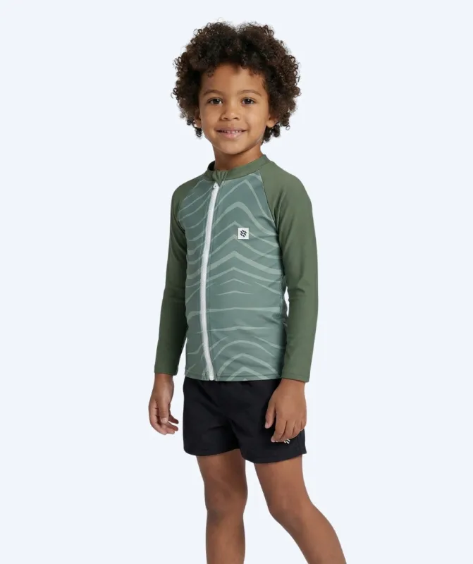Watery UV-trøje til børn - Fjord Langærmet Rashguard - Grøn - UV badetøj