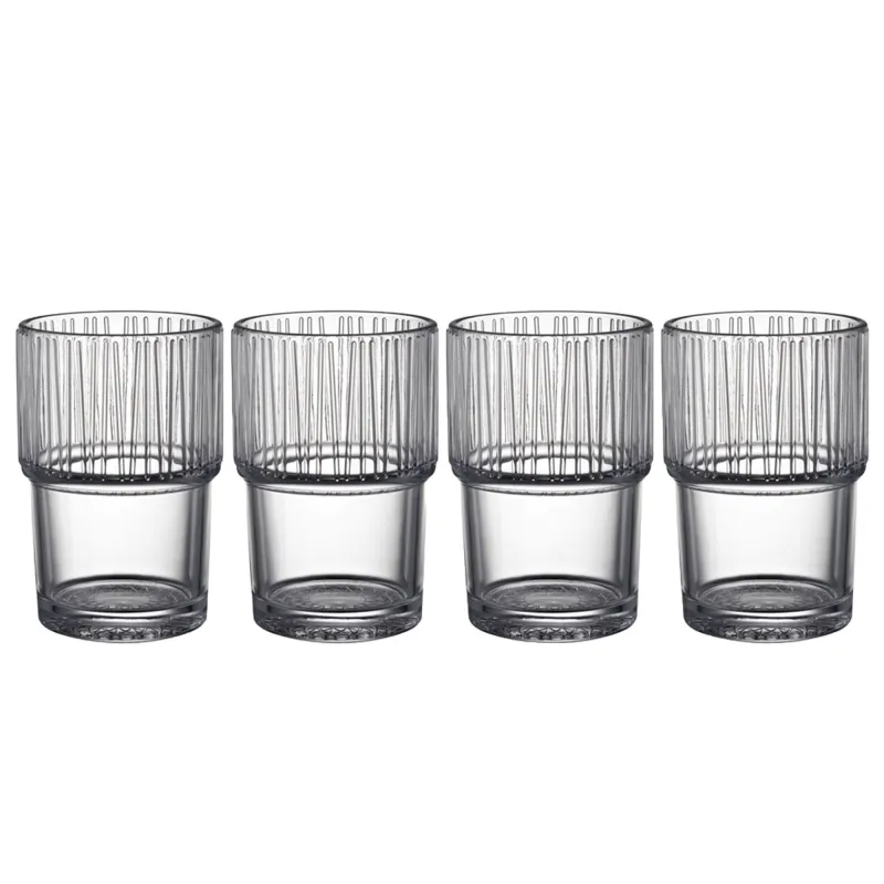 Bitz Kusintha Caféglas 38 cl, klar, 4 stk.