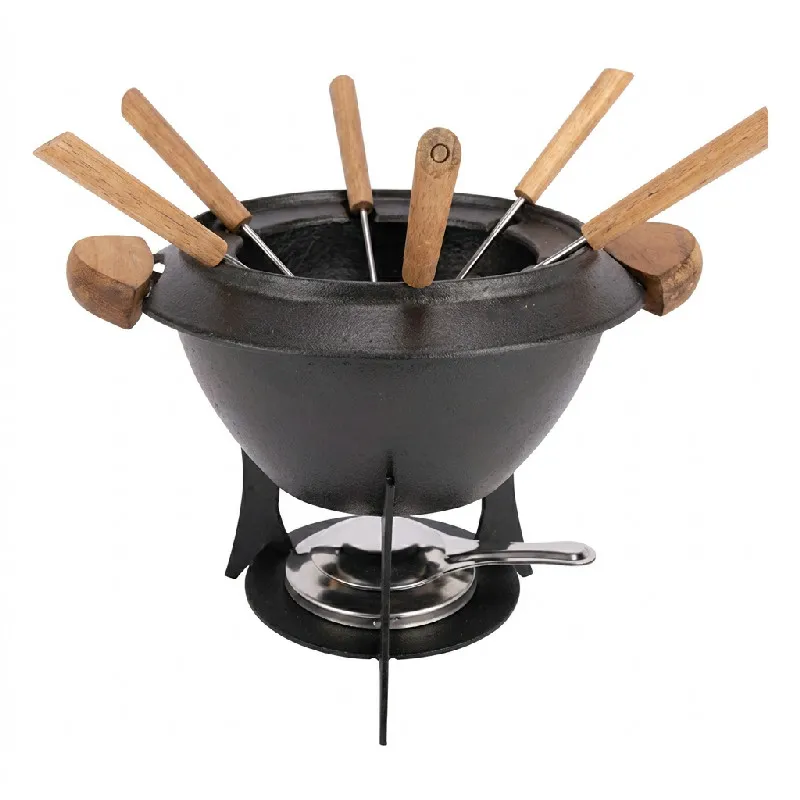 Fonduesæt Støbejern Ø23cm Inkl. 6 Gafler