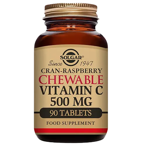 Solgar Vitamin C 500 mg Tranebær/Hindbær (90 tab)