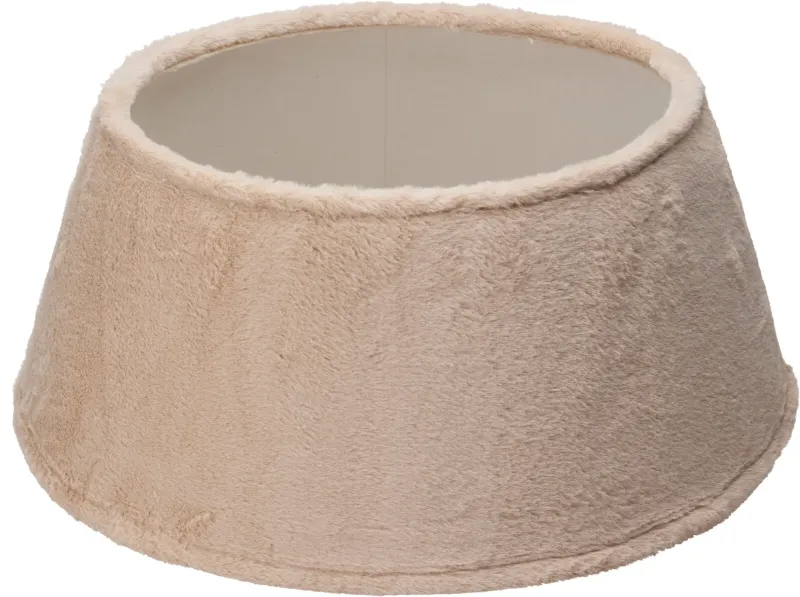 Juletræsfod skjuler 55 cm  -  Kunstpels Beige