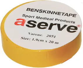 Aserve Benskinne Sportstape Gul