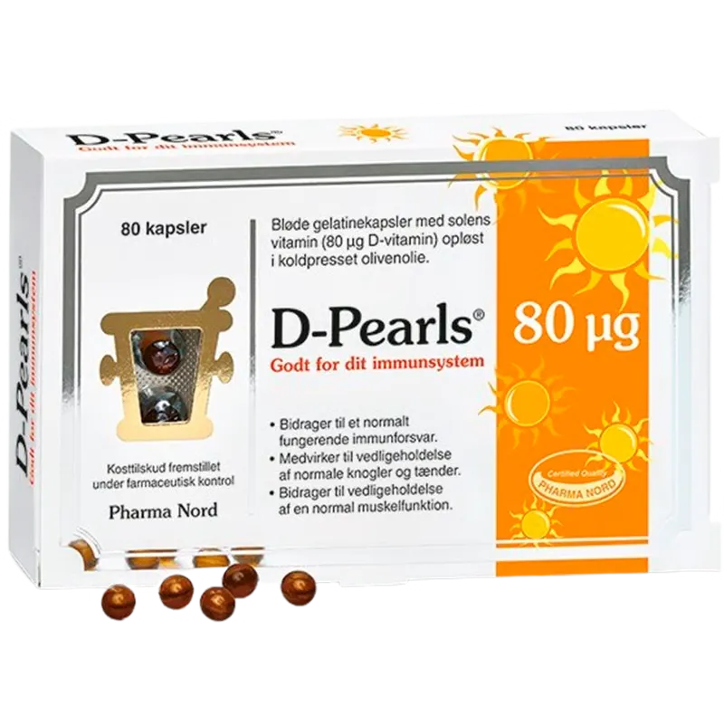 Pharma Nord D Pearls stærk 80 μg (80 kaps.)
