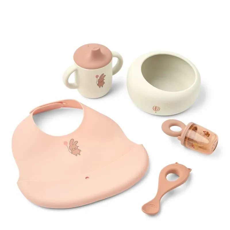 Liewood Mileah Baby Mealtime Set - Wild Child/Rosey