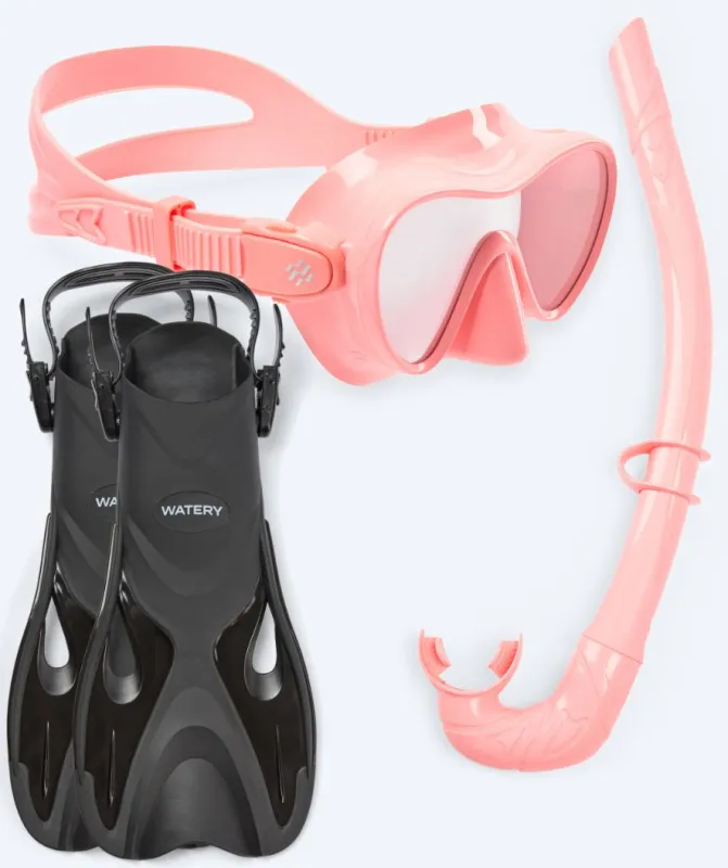 Watery snorkelsæt til børn - Fisher/Cliff - Pink - Snorkelsæt til børn (4-16 år)