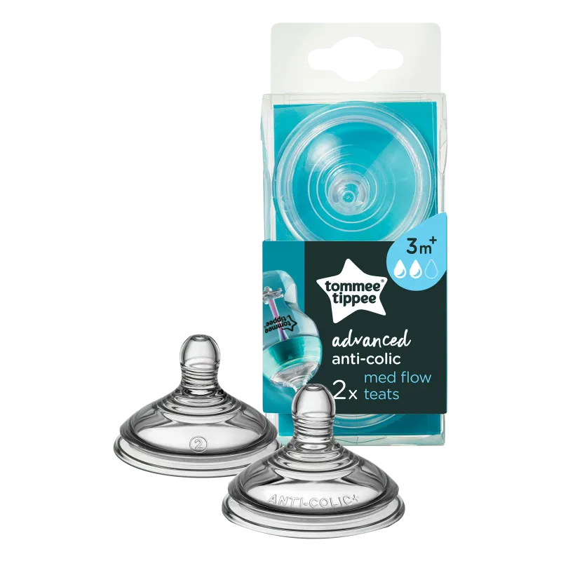 Tommee Tippee Anti-Kolik Flaskesut 3+ Mdr. Medium Flow (2 stk)