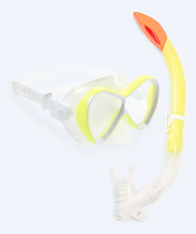 Watery Combo snorkelsæt til børn - Triton Semi-dry - Gul - Snorkelsæt til børn (4-16 år)