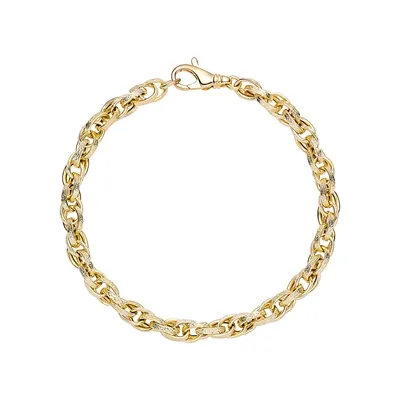 Armbånd i 9 kt. Guld - 19 cm