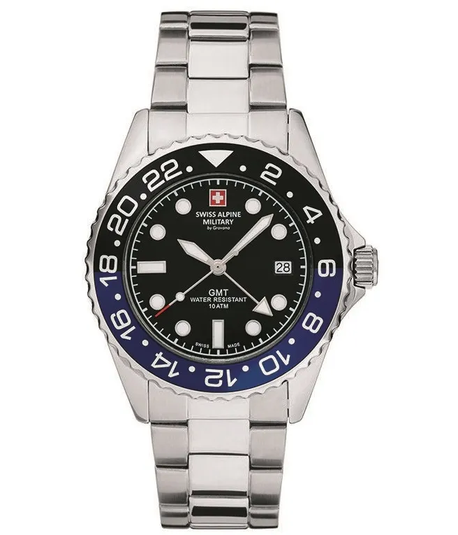 Swiss Alpine Military GMT Black Herreur