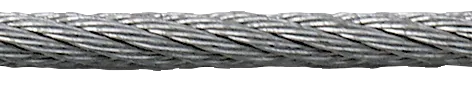Stålwire galvaniseret 6×7+1FC 4mm, rulle 220m