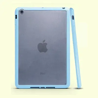 iPad Mini mat transparent bumpercover. Sky blue.