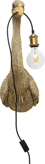 KARE DESIGN Animal Heron væglampe - guld polyresin og aluminium