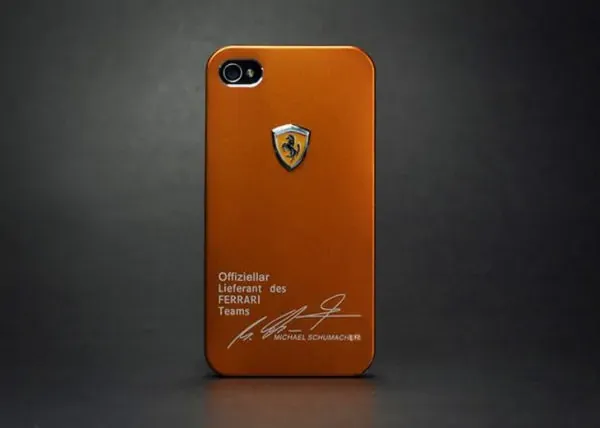 iPhone 4 / 4S Ferrari hard cover. Michael Schumacher hyldest. Bronze.