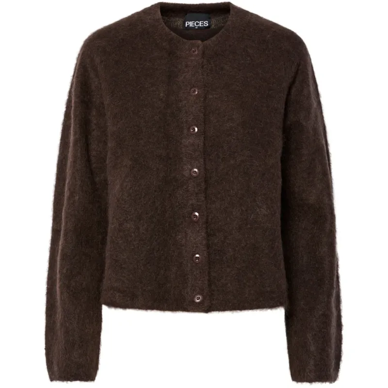 PIECES Dame Cardigan PCManika - Hot Fudge Melange