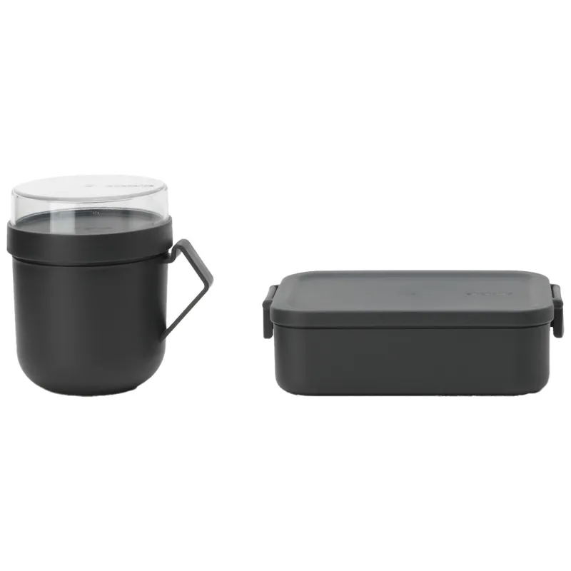 Brabantia Make & Take frokostsæt 2 dele, mørkegrå