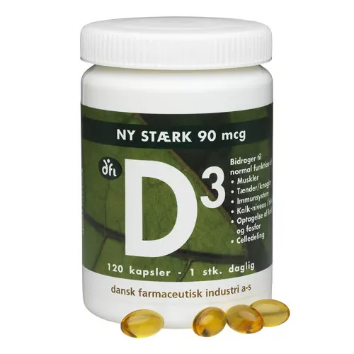 Grønne Vitaminer D3-vitamin 90 mcg 120 kapsler