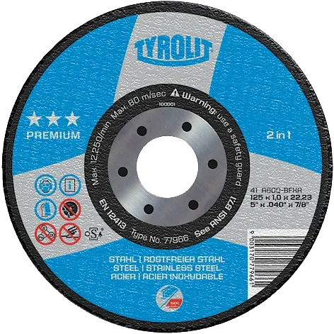 Skrubskive Premium 27E ø125×7 A30P-BFX
