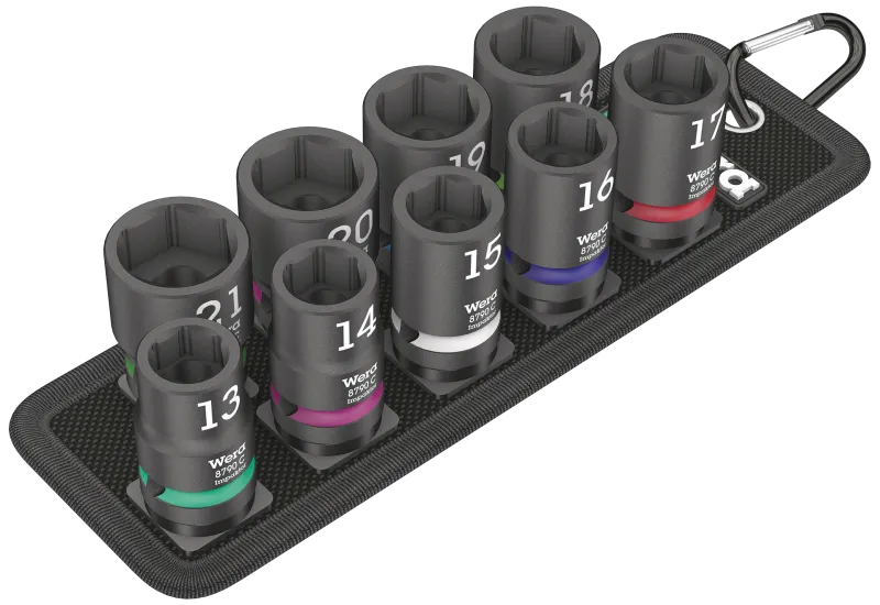 Slagtopsæt Belt C1 Impaktor 1/2" 13-21mm, 9 dele
