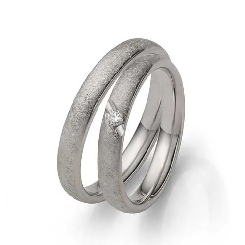 BARTOLI Silverbirds Vielsesringe i Sølv med Zirkonia - 3,5 mm
