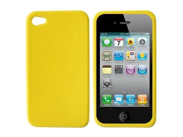 Silikone cover til iPhone 4 / iPhone 4S. Gul.