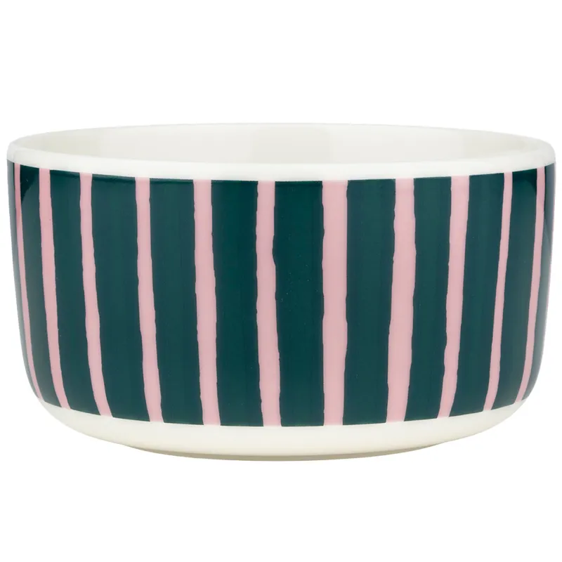 Marimekko Piccolo skål 5 dl, hvid/rosa/grøn
