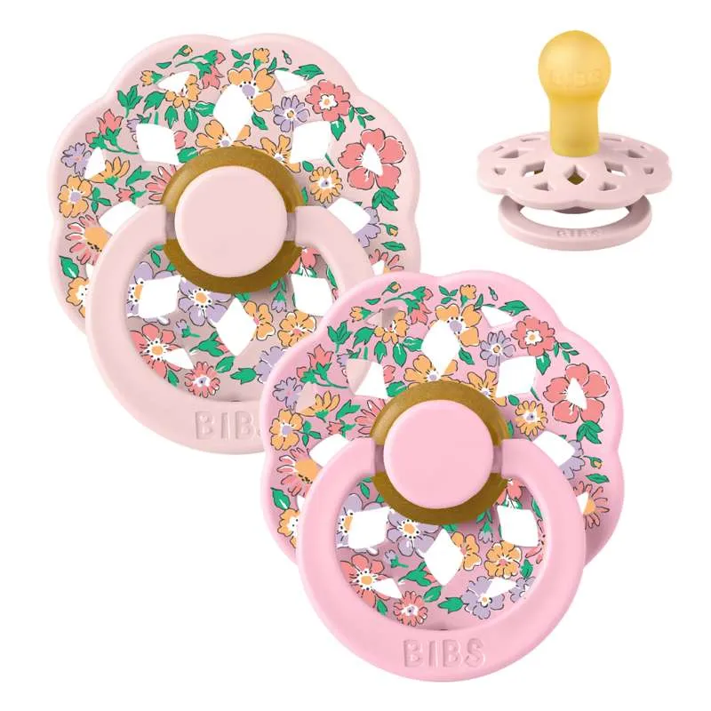 BIBS Rund Boheme Sut - 2-Pak - Str. 1 - Naturgummi - Liberty - Oscar Meadow/Blossom Mix