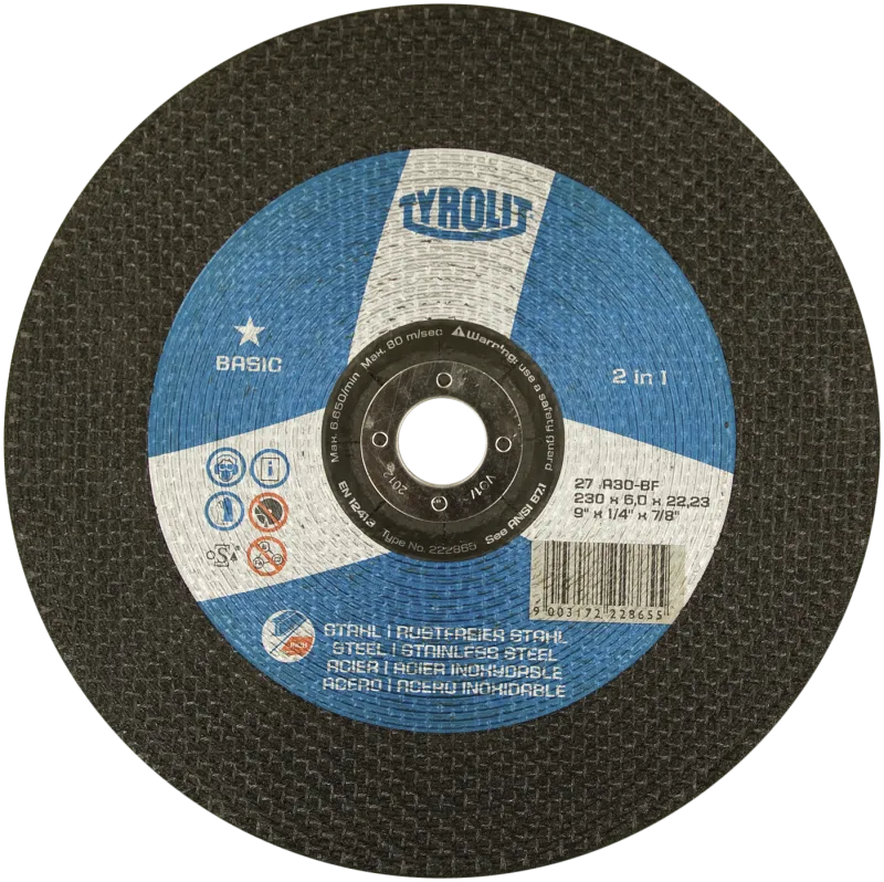Skrubskive Basic 27C ø230×6 A30Q-BF