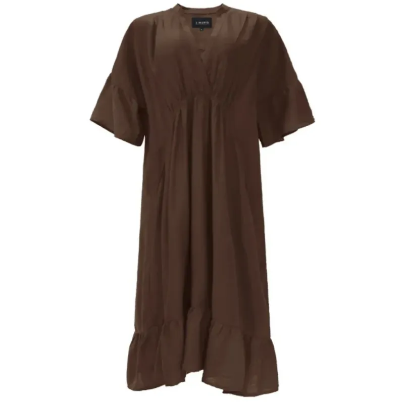 LIBERTÉ dame kjole KARO - CHOCO BROWN