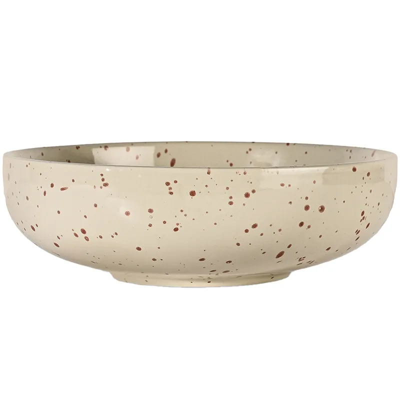 Sagaform Ditte serveringsskål, beige/bordeaux
