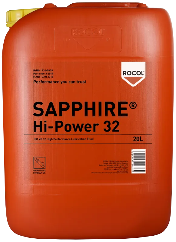 Rocol Sapphire Hi-Power 32 hydraulikolie 20ltr