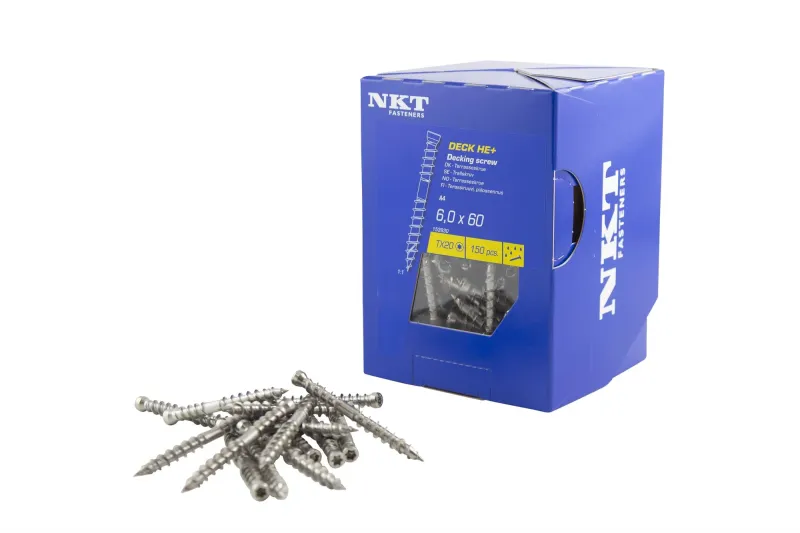 DECK HE+, Rustfrit A4 - Terrasseskrue 6,0x60mm 150stk/pk