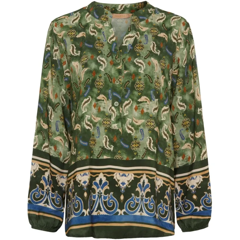 Marta du Chateau dame bluse MdcChristelle 6453 - Military288tpu