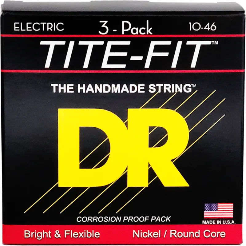 DR Strings MT-10-3PK Tite-fit el-guitar-strenge, 010-046 (3 sæt)