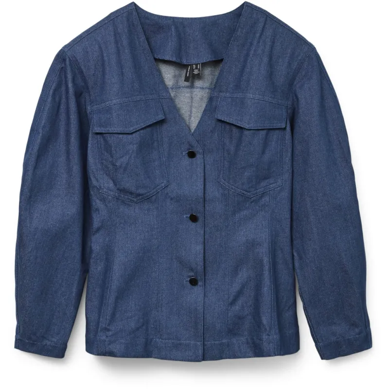 VERO MODA dame skjorte VMCARLA - Blue Indigo