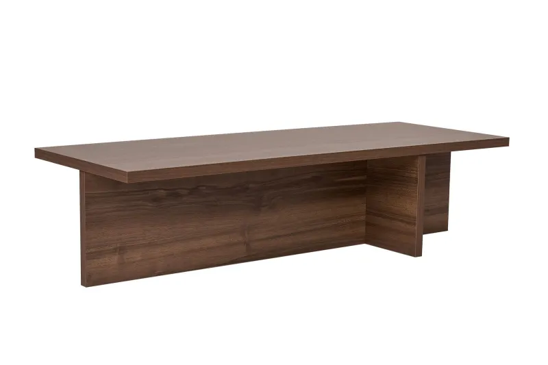 NORDVÄRK Harbor sofabord, rektangulær - valnød melamin (120x45)