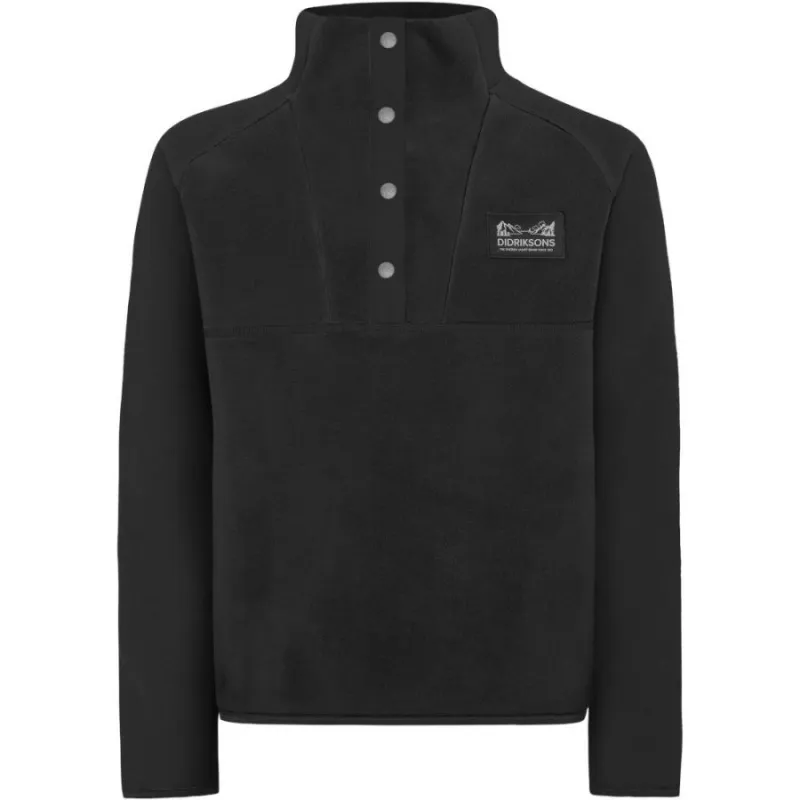 Didriksons Yokto, fleectrøje, junior, sort