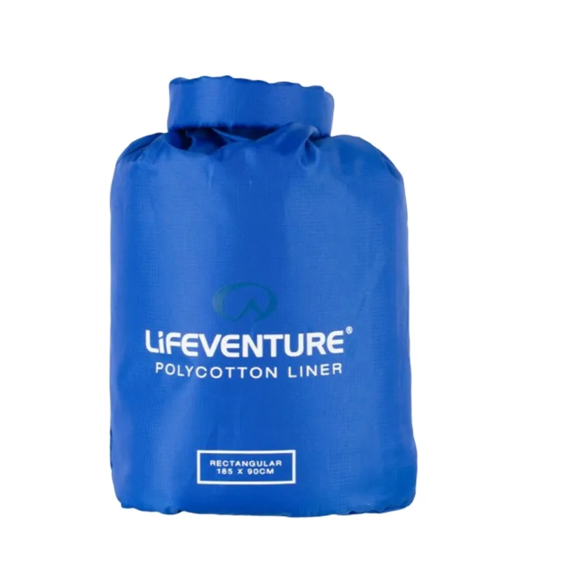 Lifeventure Polybomuld Sovepose Liner, rektangulær, blå