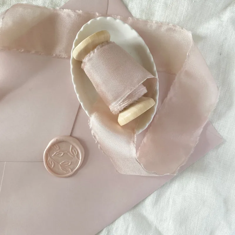 Habotai Silkebånd | Blush