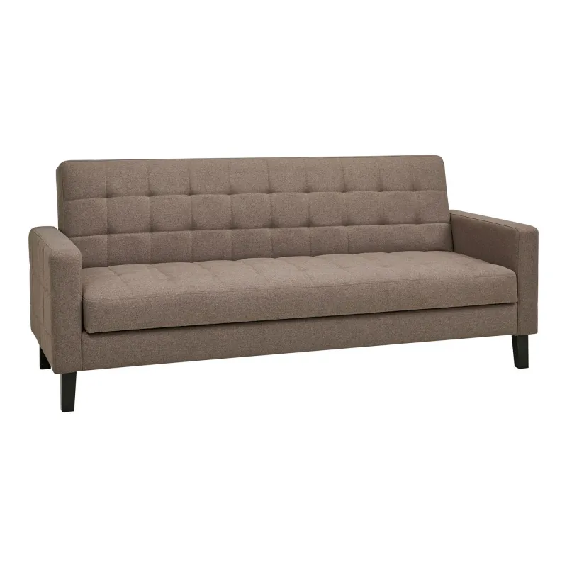 House Nordic  -  Milton Sovesofa med opbevaring, Brun & Sorte ben, 85/109x204 cm