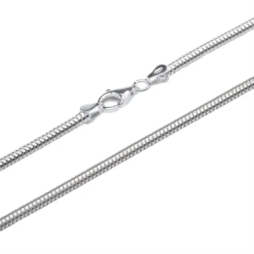 Slange halskæde i Sølv - 2,0 mm og 50 cm
