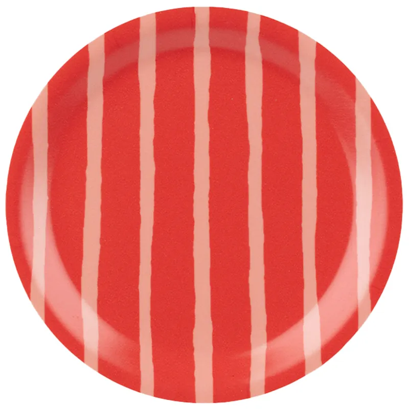 Marimekko Piccolo glasunderlag 11 cm, laksefarvet/orangerød