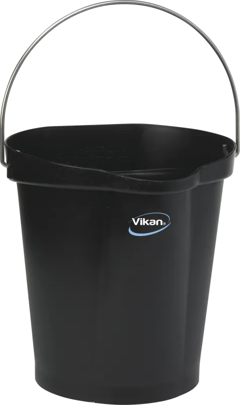 Spand 5686, plast m/rf bærehåndtag 12ltr, sort