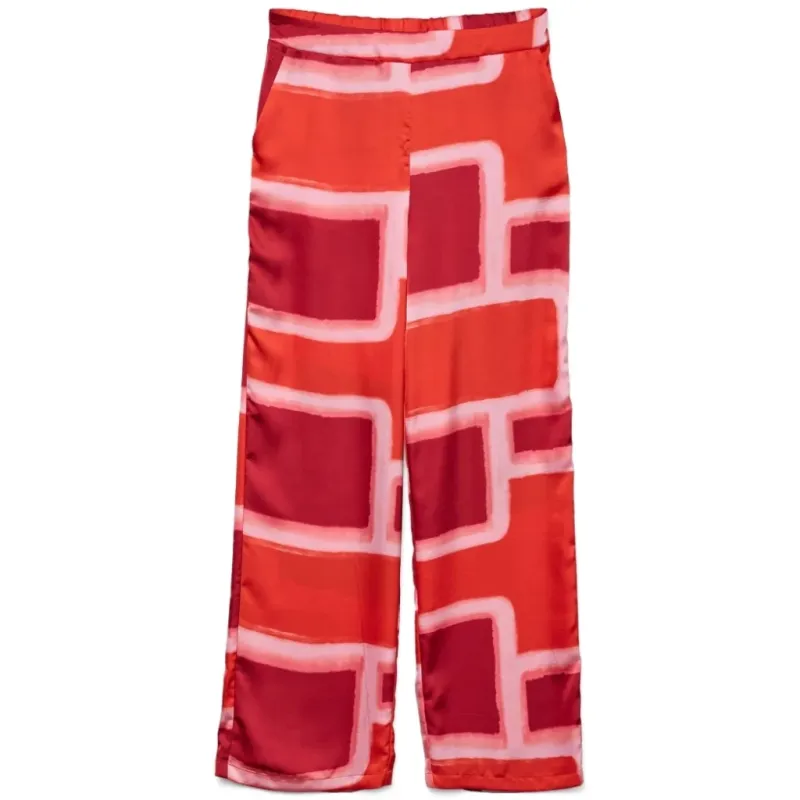 VERO MODA dame bukser VMREBA - Fiery Red Silba