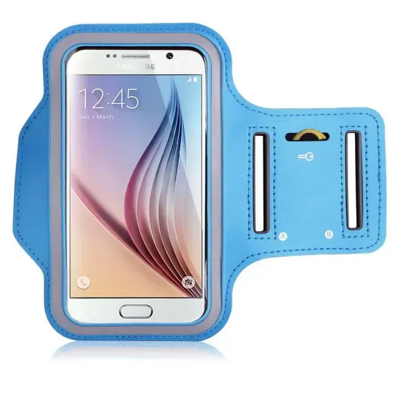 Sportsarmbånd til bla Samsung S3, S4, S5, S6, S6 Edge & S7. Blå.