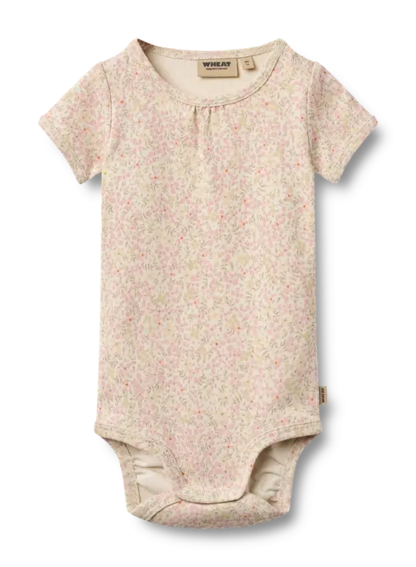 Linette Kortærmet Body - Coral Flowers - 92