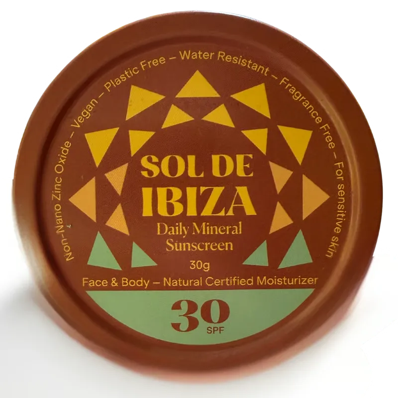 Sol De Ibiza Daily Mineral Sunscreen SPF30 Mini Size (30 g)