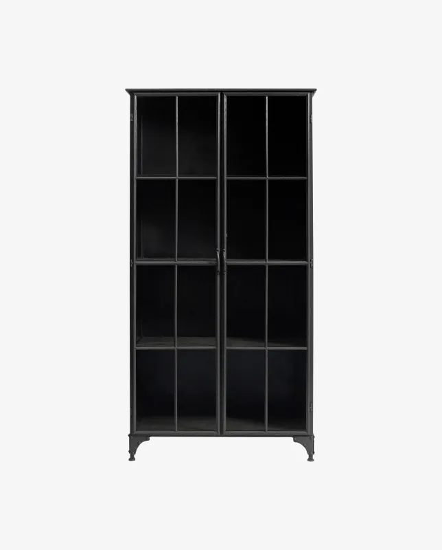 Nordal - DOWNTOWN skab, 2 låger, 184 × 97 cm  -  sort