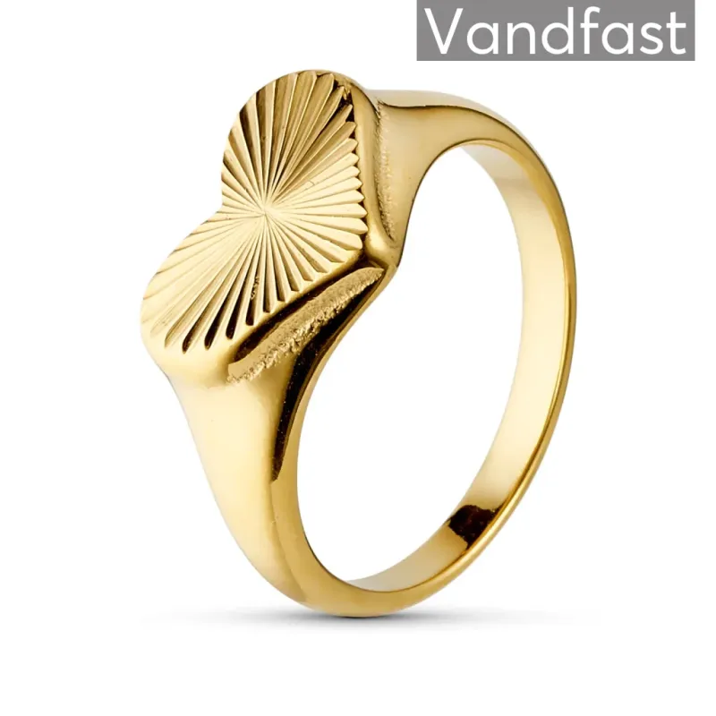 ANNEBRAUNER Sun Heart Ring 18K Guldbelagt