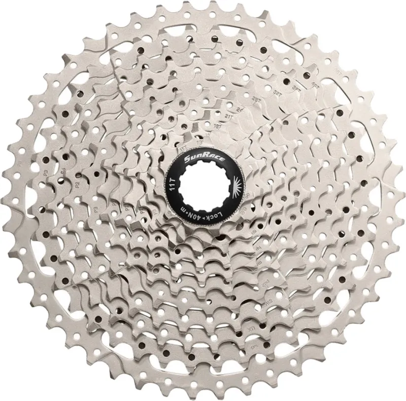 Sunrace CSMS8 Kassette 11 speed 11-46T MTB Metallic Sølv